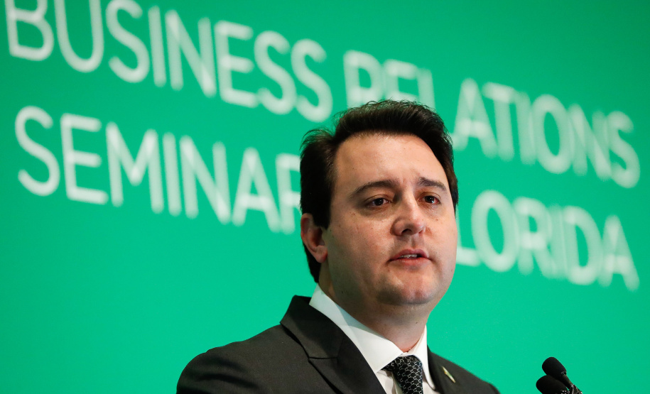 (Miami - Flórida, 09/03/2020) Governador do Paraná, Sr. Carlos Roberto Massa Jr, faz apresentações durante o almoço do Seminário Empresarial Brasil-Estados Unidos na Flórida.Foto: Alan Santos/PR