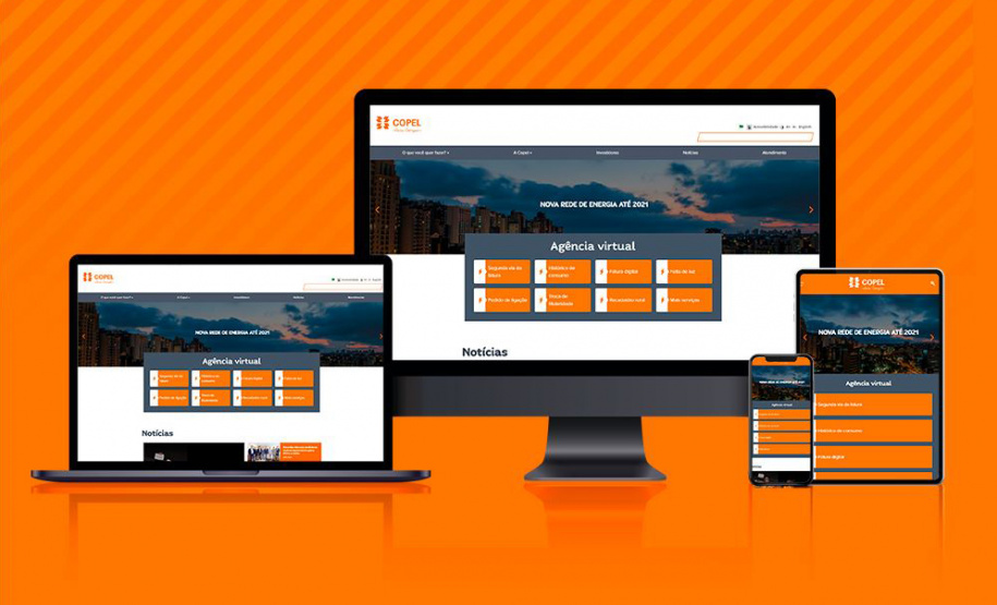 Novo site da Copel pode ser acessado em qualquer dispositivo