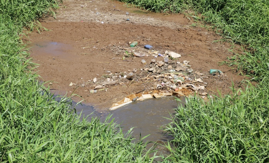 Quantidade de material sólido no rio diminui vazão do Iraí.Foto: Luiz Arnaldo de Lima/Sanepa