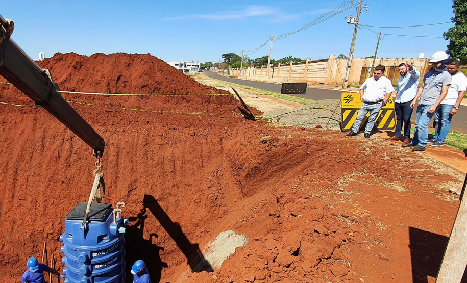 Obras viabilizam coleta e tratamento de esgoto para mais de 2,1 mil famílias de Arapongas. Foto: Sanepar