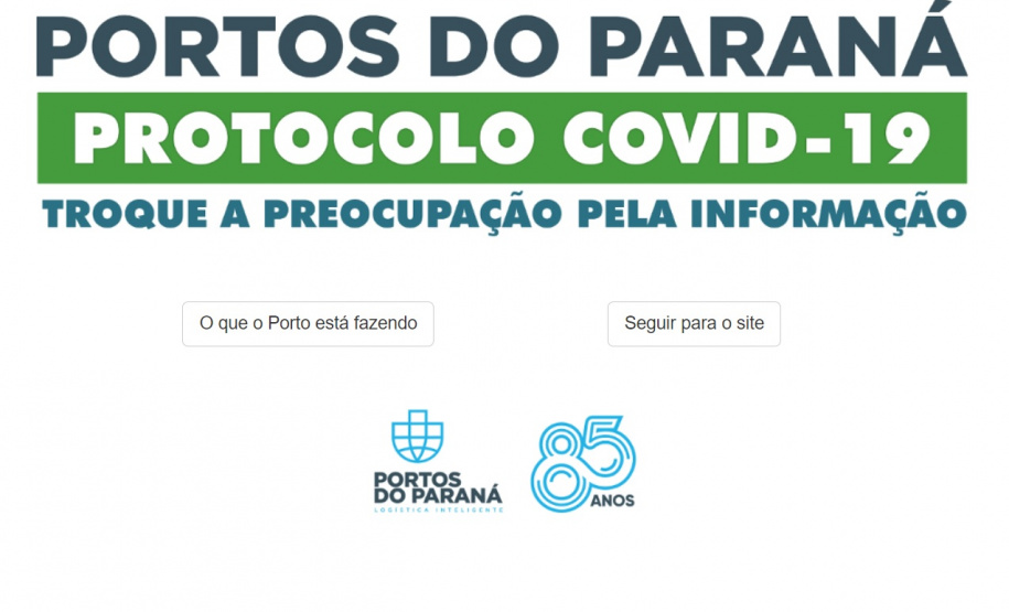 Página reúne informações sobre ações contra o coronavírus