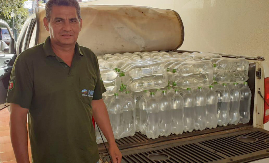 Governo entrega álcool líquido para 264 entidades que atendem idosos . Foto:SEJUF