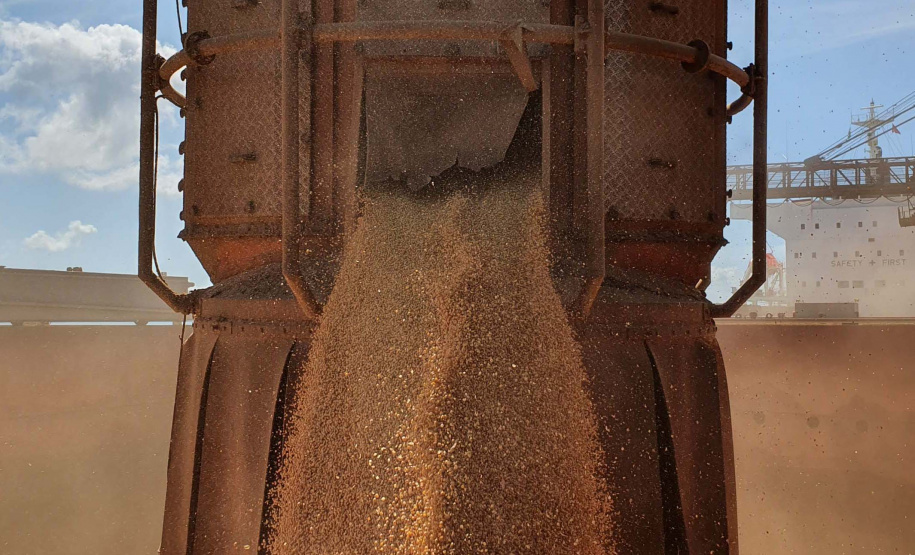 Porto de Paranaguá tem exportação recorde de grãos. Foto:Nájia Furlan/Portos do Paraná