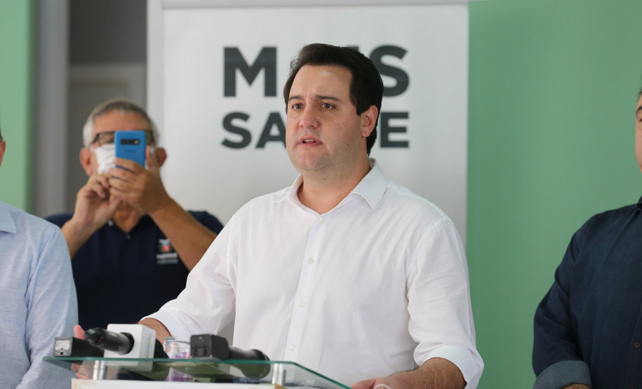 Hosp Ivaipora O Governador Carlos Massa Ratinho Junior visita nesta terça-feira (14/04) as instalações do Hospital Regional de Ivaiporã que terá 104 leitos, sendo 10 reservados para Unidade de Terapia Intensiva (UTI), centro cirúrgico e enfermarias. Ivaipora, 14/04/2020 - Foto: Geraldo Bubniak/AEN