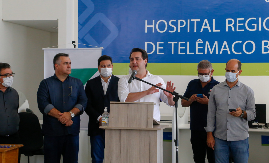 14.04.2020 - Governador Carlos Massa Ratinho Junior visita o Hospital Regional de Telêmaco Borba. Foto: Gilson Abreu/AEN