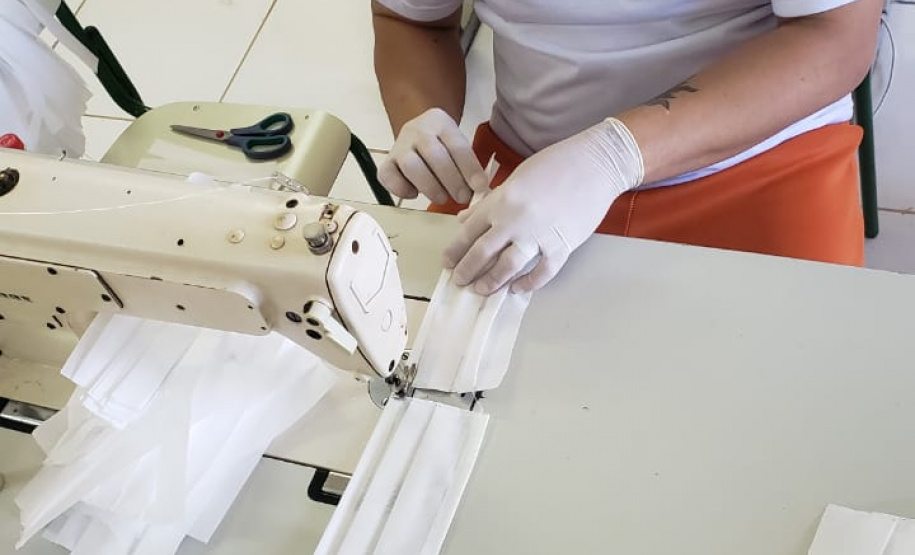 Presos já produziram 69 mil máscaras em menos de um mês. Foto: Depen
