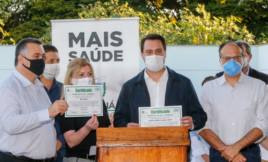 23/04/2020 Governador Carlos Massa Ratinho Junior, entrega leitos do Hospital Universitario de Londrina.Foto Gilson Abreu