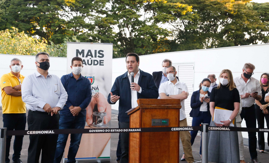 23/04/2020 Governador Carlos Massa Ratinho Junior, entrega leitos do Hospital Universitario de Londrina.Foto Gilson Abreu