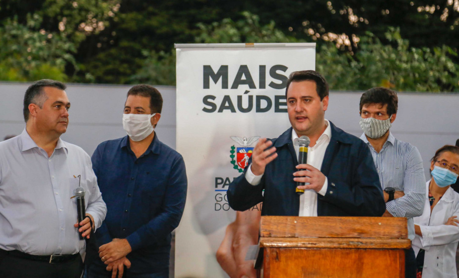 23/04/2020 Governador Carlos Massa Ratinho Junior, entrega leitos do Hospital Universitario de Londrina.Foto Gilson Abreu