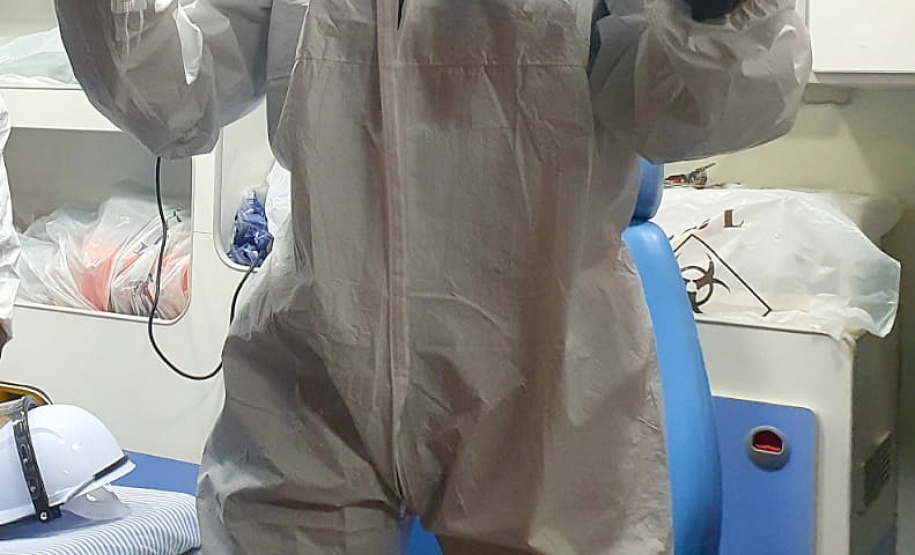 Profissionais de saúde salvam vidas na linha de frente.   Foto: Fátima Hirth Ruiz/Arquivo pessoal