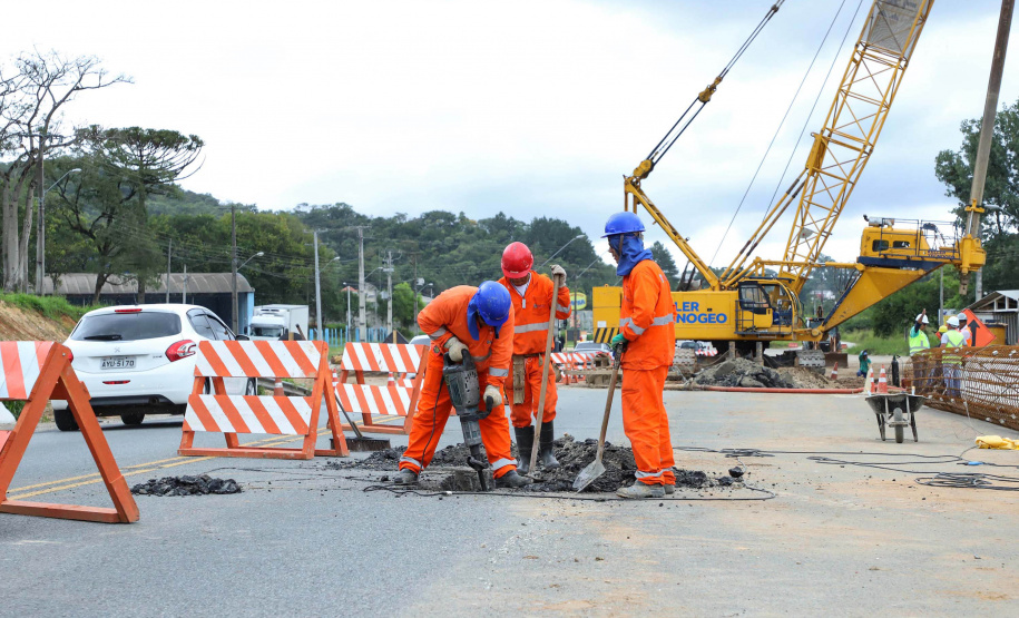 Obra altera acessos do Contorno Norte para a rodovia dos Minérios.