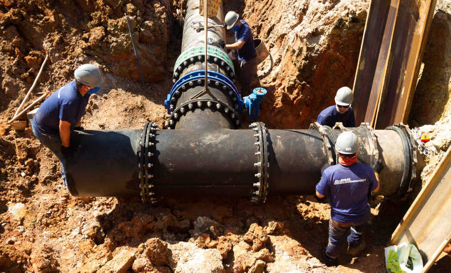 Sanepar conclui obra que vai melhorar distribuição de água
 . Foto:Sanepar