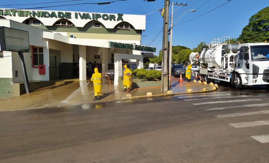 Desinfecção em asilos e hospitais combate coronavírus no Paraná. Foto: Sanrpar