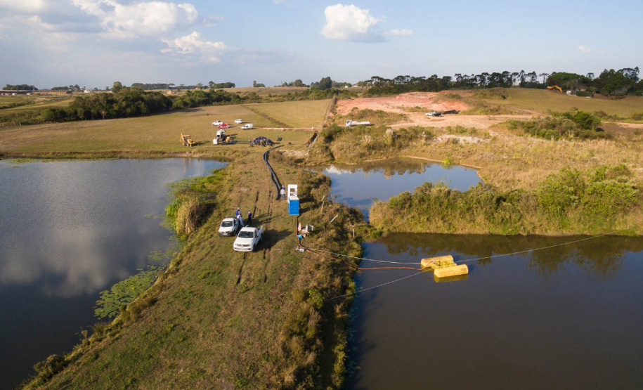 Sanepar implanta captação emergencial em Fazenda Rio Grande. Foto: Sanepar