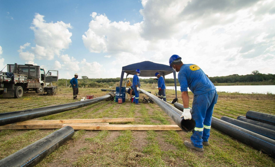 Sanepar implanta captação emergencial em Fazenda Rio Grande. Foto: Sanepar