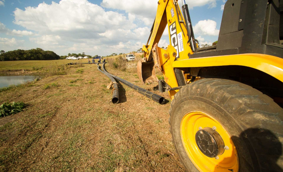 Sanepar implanta captação emergencial em Fazenda Rio Grande. Foto: Sanepar
