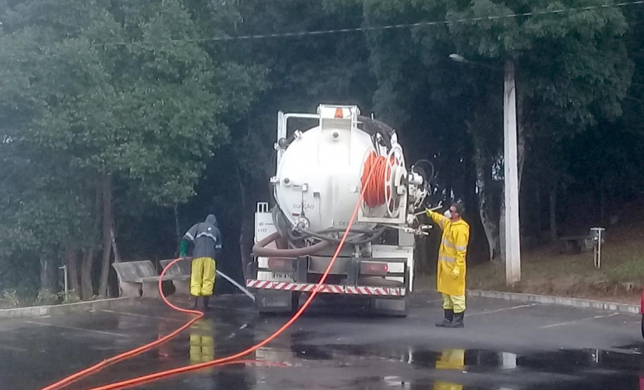 Sanepar continua desinfecção em hospitais e asilos. Foto: Sanepar