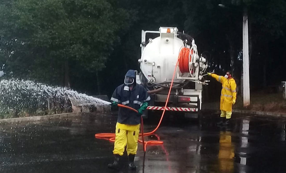 Sanepar continua desinfecção em hospitais e asilos. Foto: Sanepar