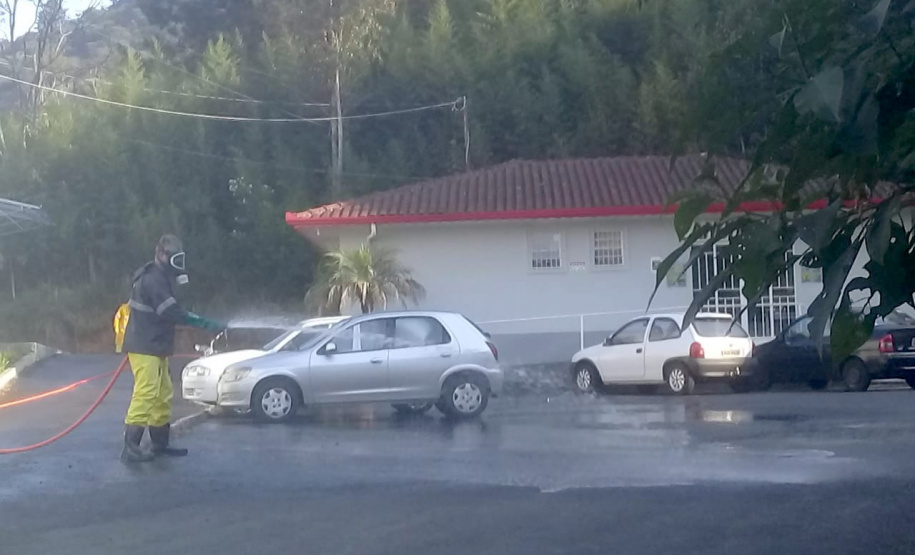 Sanepar continua desinfecção em hospitais e asilos. Foto: Sanepar