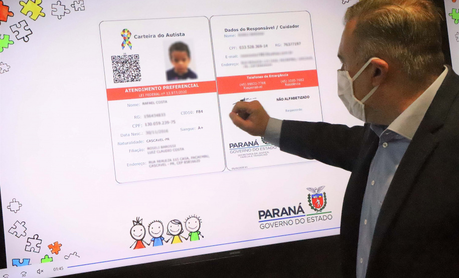 A partir desta quarta-feira (06) todos os paranaenses com Transtorno do Espectro Autista podem solicitar gratuitamente, pela internet, a Carteira de Identificação da Pessoa com Transtorno do Espectro Autista (Ciptea). Foto:SEJUF