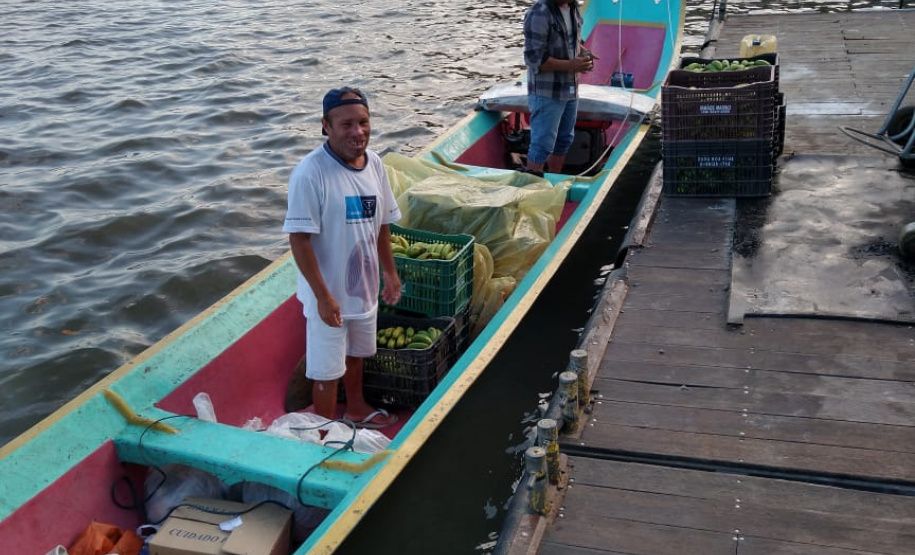 Agricultores familiares levam alimentos às ilhas do Paraná. Foto:SEAB