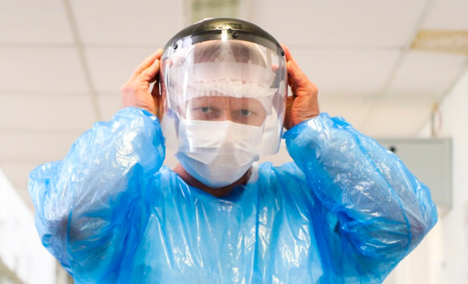 36 mil máscaras-escudo chegaram na saúde com apoio do Governo. Foto: SETI