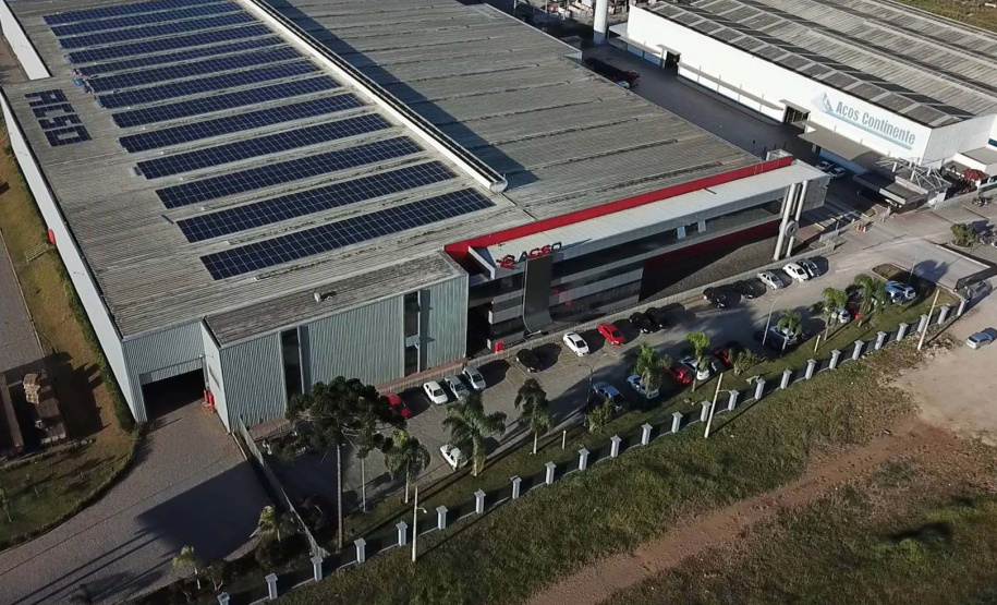 Copel implanta usina solar fotovoltaica em siderúrgica de Curitiba . Foto: Copel