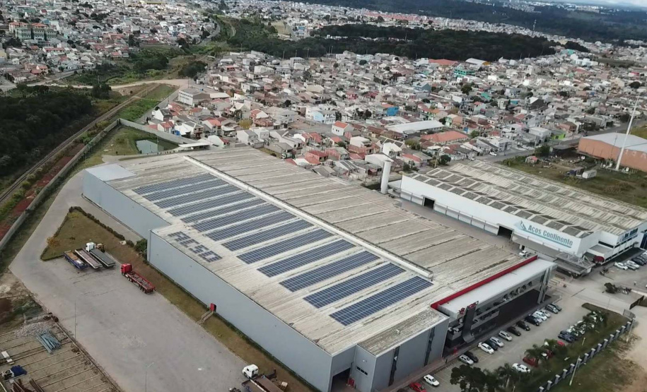 Copel implanta usina solar fotovoltaica em siderúrgica de Curitiba . Foto: Copel