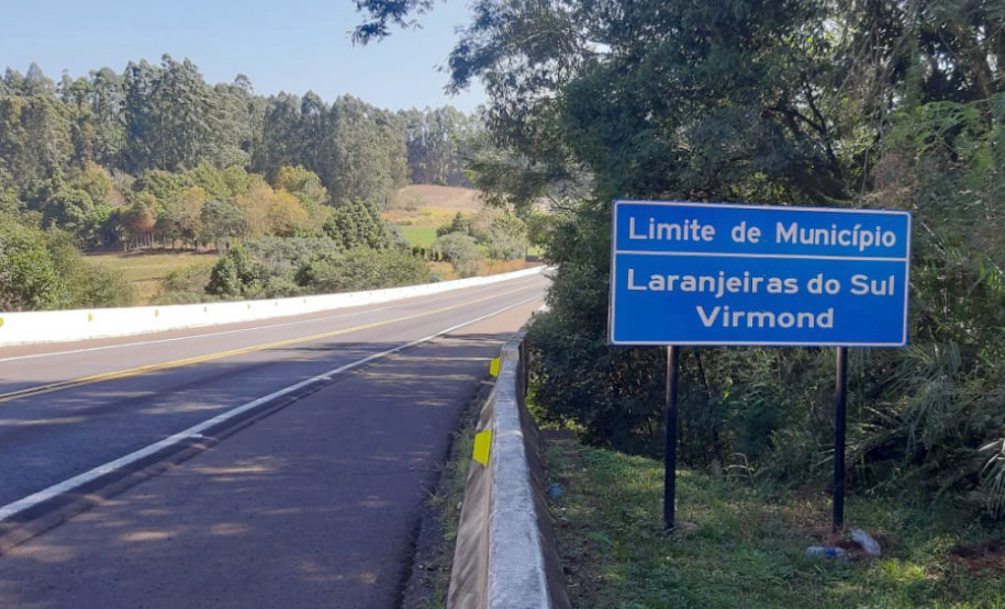 Lei estadual corrige divisa entre Virmond e Laranjeiras do Sul.Foto:SEDEST