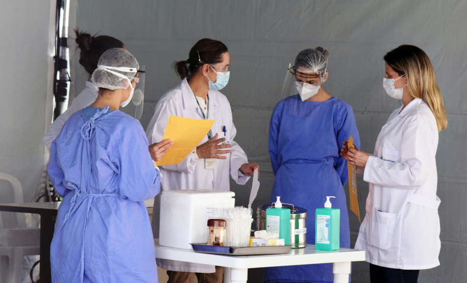 Hospital Oswaldo Cruz inicia teste de pessoal da saúde e da segurança. Foto: Antonio Américo/SESA