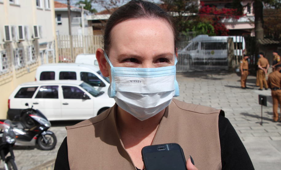 Curitiba, 12 de maio de 2020. Homenagem da Banda aos Enfermeiros do HPM. Foto: entrevista Jane Testone Enfermeira Chefe do HPM.