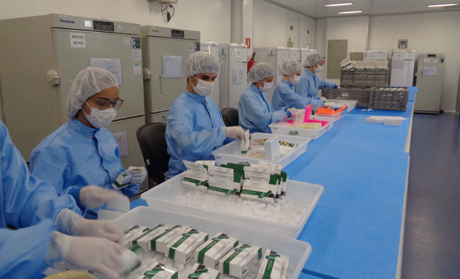 Instituto paranaense já produziu 1 milhão de testes da Covid-19. Foto:Divulgação/IMBP