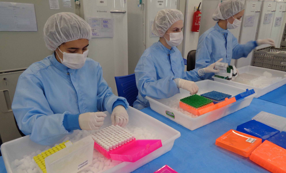 Instituto paranaense já produziu 1 milhão de testes da Covid-19. Foto:Divulgação/IMBP