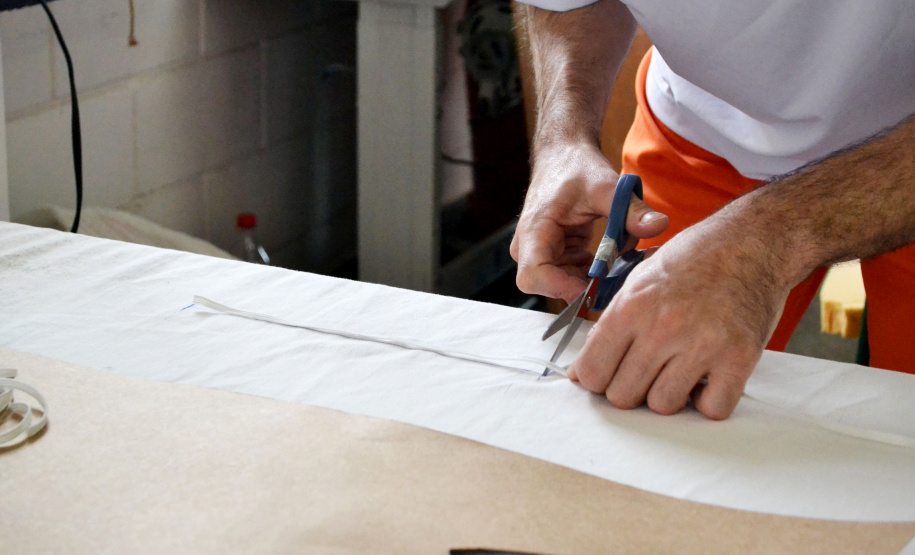 Produção de equipamentos de proteção individual em presídios do Paraná passa de 330 mil unidades
.Foto: Depen