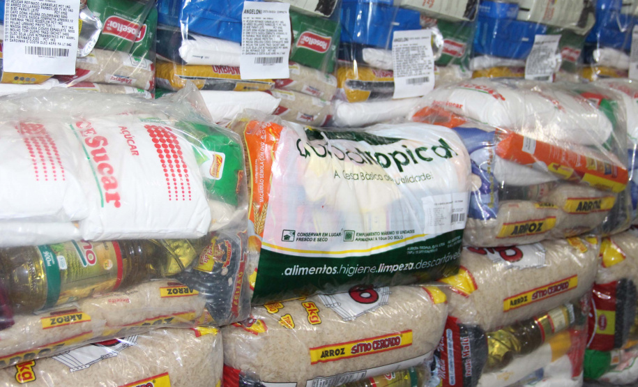 Servidores da Segurança arrecadam mais de 20 toneladas de alimentos. Foto:SESP