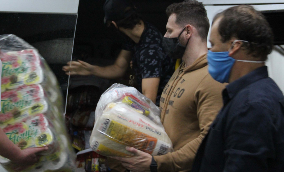 Servidores da Segurança arrecadam mais de 20 toneladas de alimentos. Foto:SESP