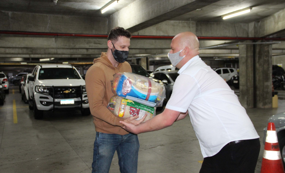 Servidores da Segurança arrecadam mais de 20 toneladas de alimentos. Foto:SESP