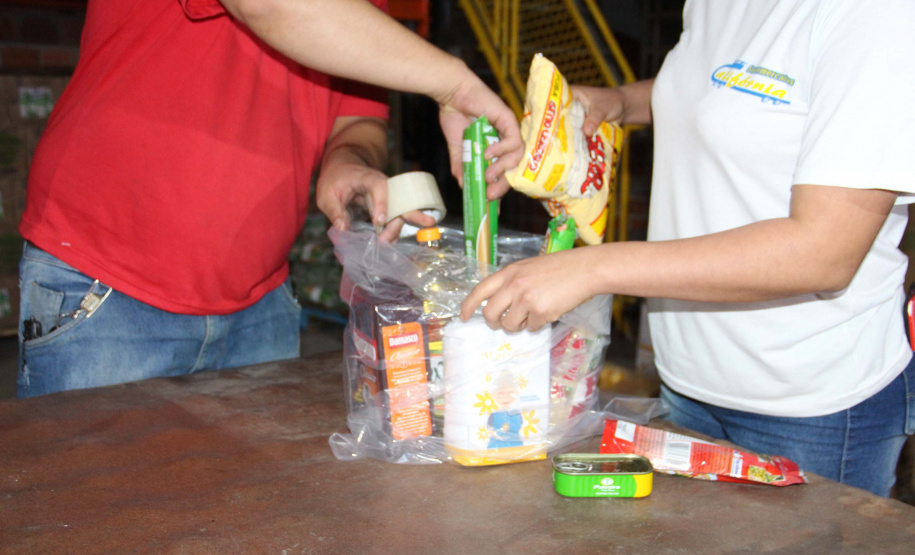 Servidores da Segurança arrecadam mais de 20 toneladas de alimentos. Foto:SESP