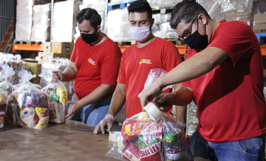 Servidores da Segurança arrecadam mais de 20 toneladas de alimentos. Foto:SESP