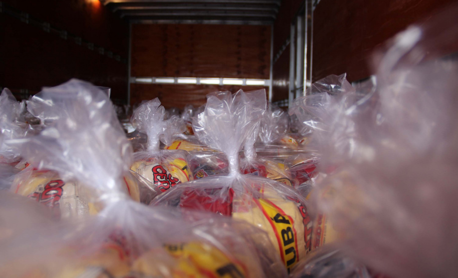 Servidores da Segurança arrecadam mais de 20 toneladas de alimentos. Foto:SESP