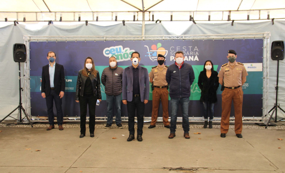 Servidores da Segurança arrecadam mais de 20 toneladas de alimentos. Foto:SESP