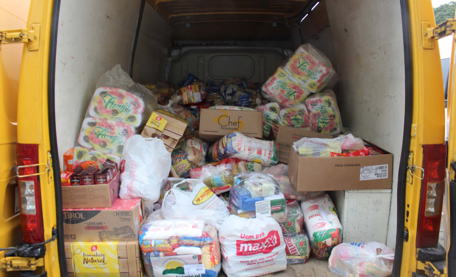 Servidores da Segurança arrecadam mais de 20 toneladas de alimentos. Foto:SESP