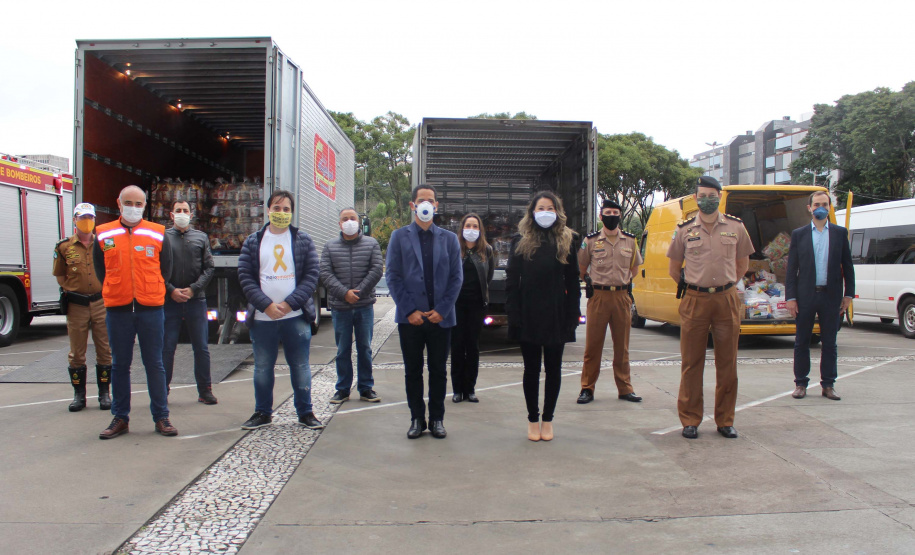 Servidores da Segurança arrecadam mais de 20 toneladas de alimentos. Foto:SESP