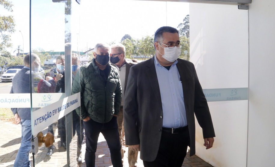 26/05/2020 - Secretário da Saúde Beto Preto vistoria a finalização da obra do Hospital Regional de Telêmaco Borba.
Foto Gilson Abreu/AEN