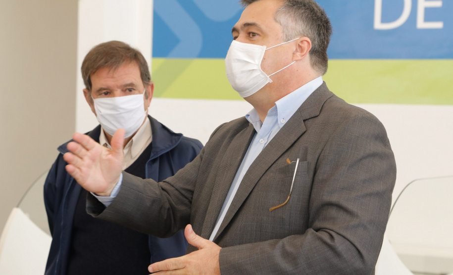 26/05/2020 - Secretário da Saúde Beto Preto vistoria a finalização da obra do Hospital Regional de Telêmaco Borba.
Foto Gilson Abreu/AEN