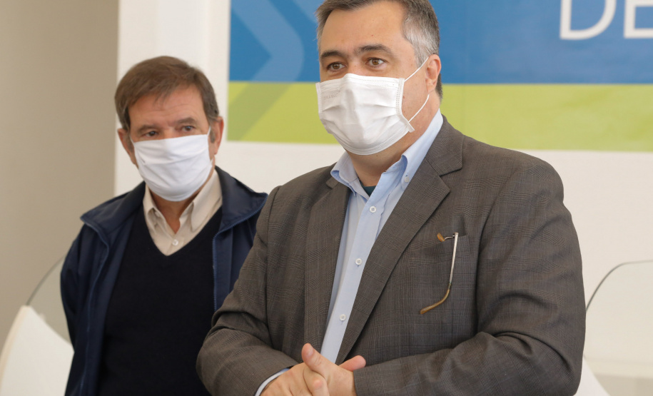 26/05/2020 - Secretário da Saúde Beto Preto vistoria a finalização da obra do Hospital Regional de Telêmaco Borba.
Foto Gilson Abreu/AEN