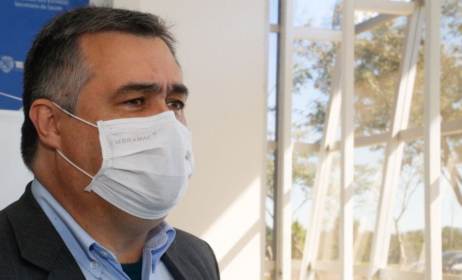 26/05/2020 - Secretário da Saúde Beto Preto vistoria a finalização da obra do Hospital Regional de Telêmaco Borba.
Foto Gilson Abreu/AEN