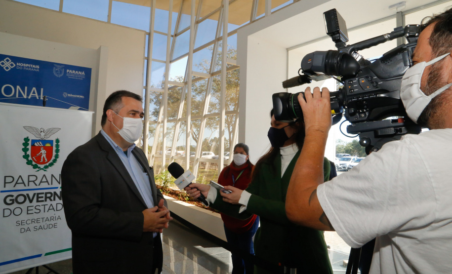 26/05/2020 - Secretário da Saúde Beto Preto vistoria a finalização da obra do Hospital Regional de Telêmaco Borba.
Foto Gilson Abreu/AEN