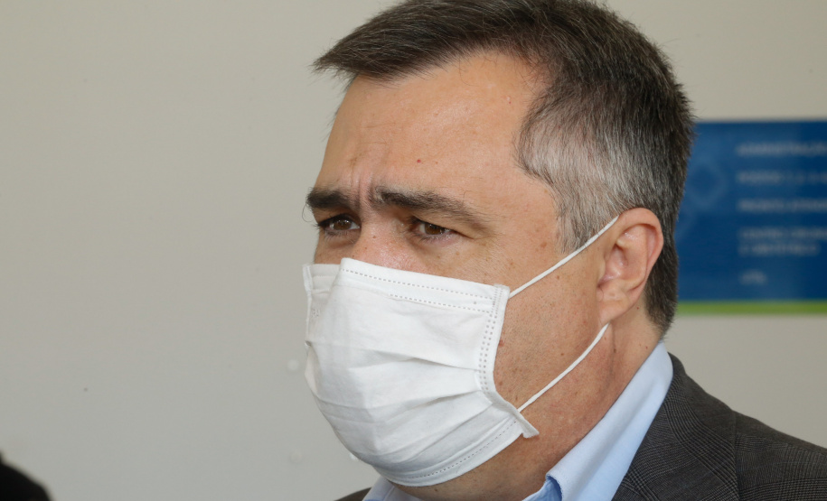 26/05/2020 - Secretário da Saúde Beto Preto vistoria a finalização da obra do Hospital Regional de Telêmaco Borba.
Foto Gilson Abreu/AEN