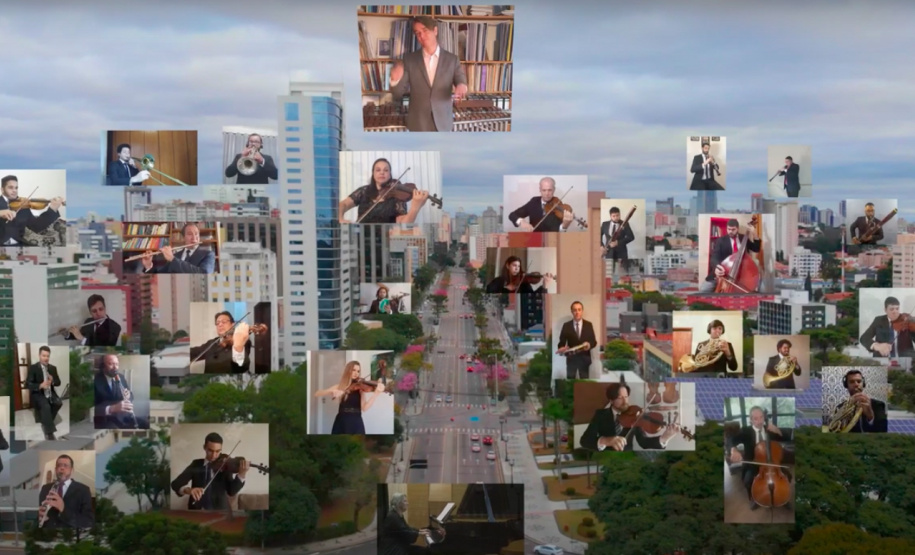 Orquestra Sinfônica do Paraná faz 35 anos e celebra de forma virtual. Foto: Reprodução Youtube